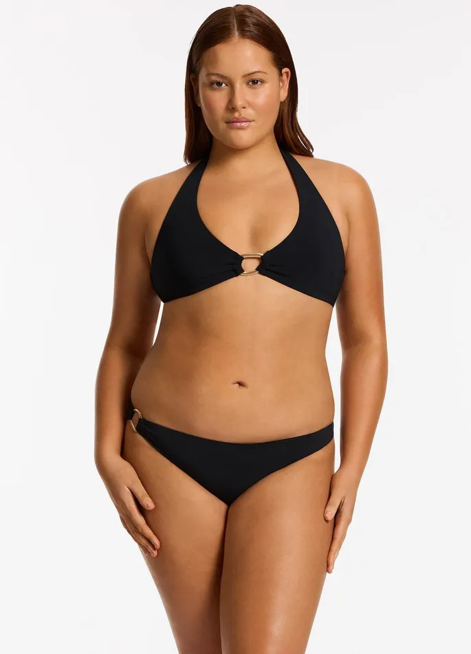 Jetset Lien Triangle Bikini Top Black Women JETS Australia Tri Bikini Tops