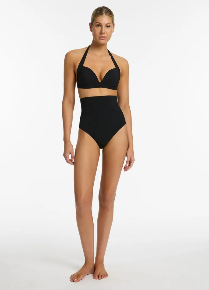Jetset Moulded Halter Bikini Top Black Women JETS Australia Halter Bikini Tops