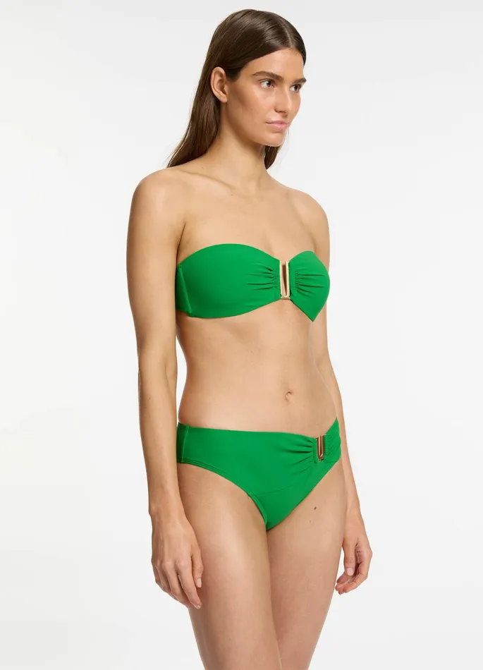 Jetset U Trim Mid Pant Flora Women JETS Australia Mid Rise Bikini Bottoms