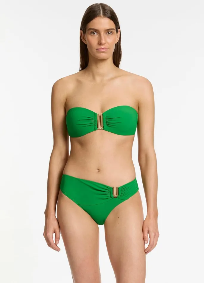Jetset U Trim Mid Pant Flora Women JETS Australia Mid Rise Bikini Bottoms