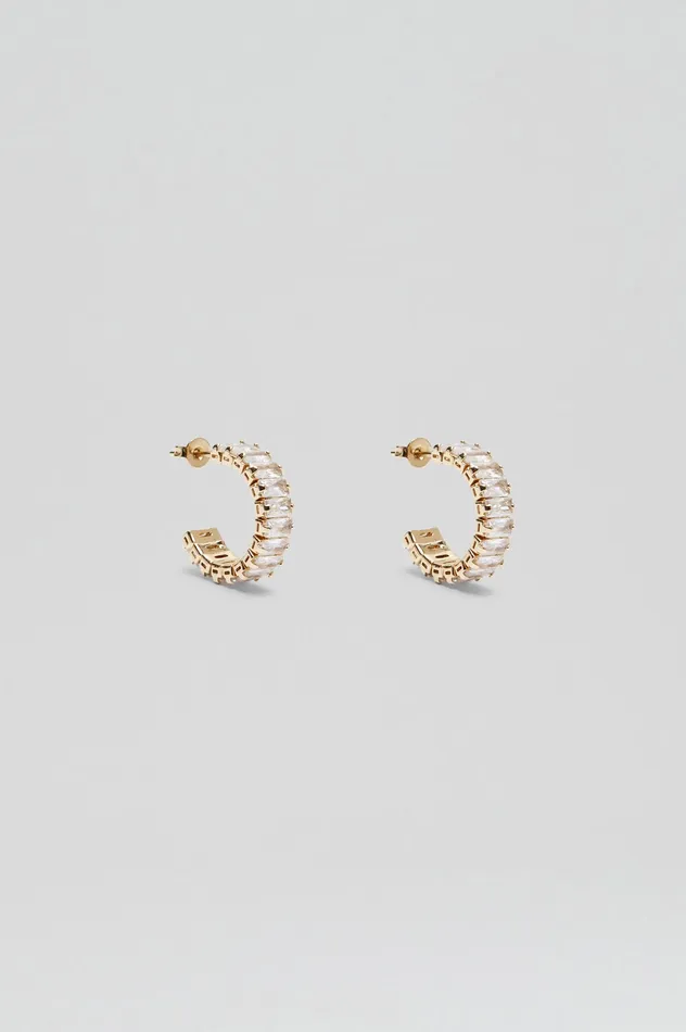 Jewelry BAGUETTE HOOP EARRINGS LIGHTGOLDCRYSTAL 8211 Scanlan Theodore Women Jewelry BAGUETTE HOOP EARRINGS LIGHTGOLDCRYSTAL 8211 Scanlan Theodore Women