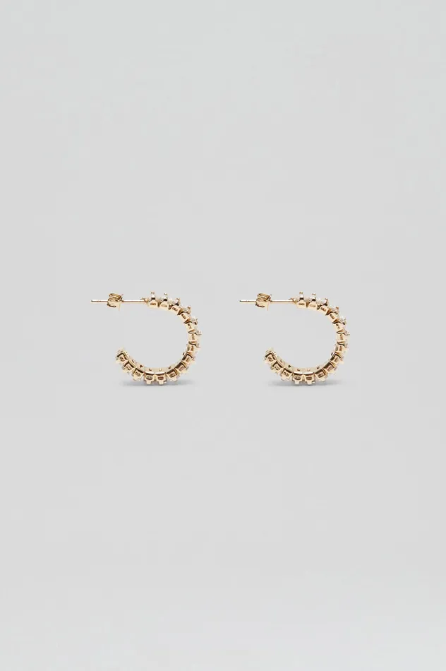 Jewelry BAGUETTE HOOP EARRINGS LIGHTGOLDCRYSTAL 8211 Scanlan Theodore Women Jewelry BAGUETTE HOOP EARRINGS LIGHTGOLDCRYSTAL 8211 Scanlan Theodore Women
