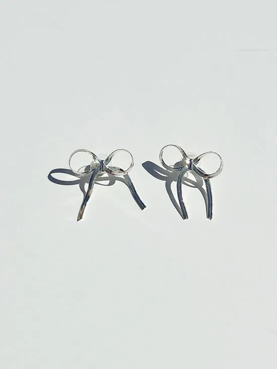 Jewelry Women Bows Earrings Silver Lisa Says Gah