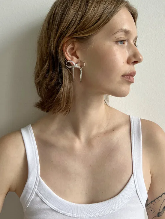 Jewelry Women Bows Earrings Silver Lisa Says Gah
