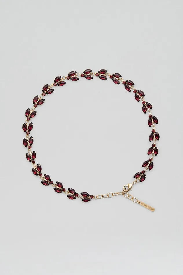Jewelry Women CRYSTAL LEAF CHOKER MULBERRY Scanlan Theodore