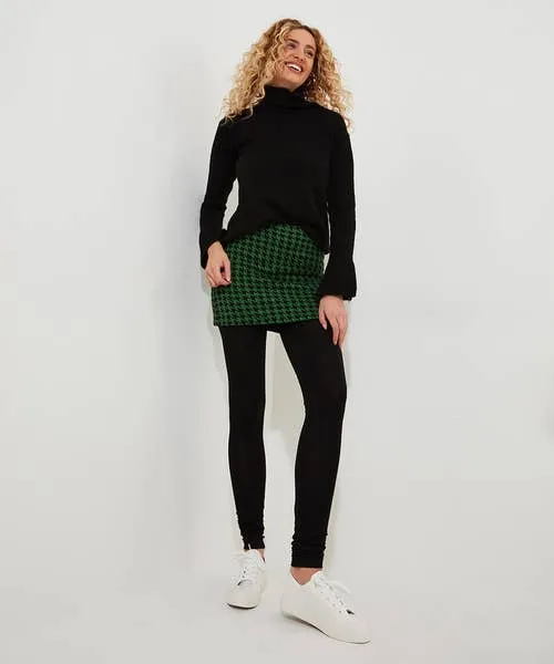 Joebrowns Rock Dogstooth Skirted Legging Green Apparel Skirts