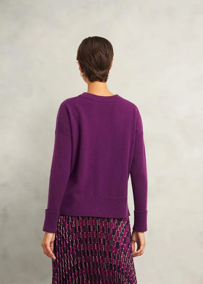 Jumpers and Cardigans Women HOBBS Darla Jumper With Cashmere Vibrant Purple