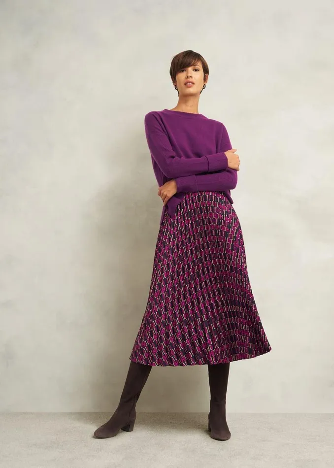 Jumpers and Cardigans Women HOBBS Darla Jumper With Cashmere Vibrant Purple