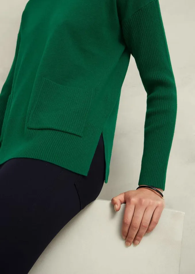 Jumpers and Cardigans Women HOBBS Devora Jumper With Cashmere Agate Green