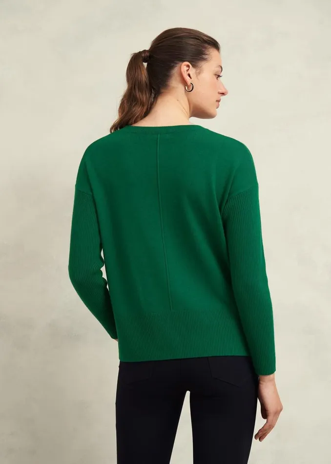 Jumpers and Cardigans Women HOBBS Devora Jumper With Cashmere Agate Green