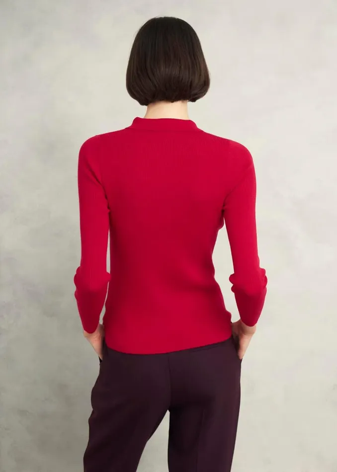 Jumpers and Cardigans Women HOBBS Fara Knitted Shirt Rowan Red