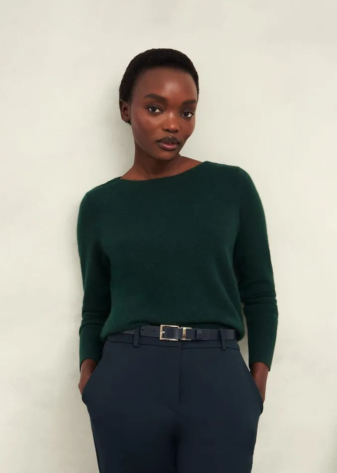 Jumpers and Cardigans Women HOBBS Larina Cashmere Jumper Hawthorn Green