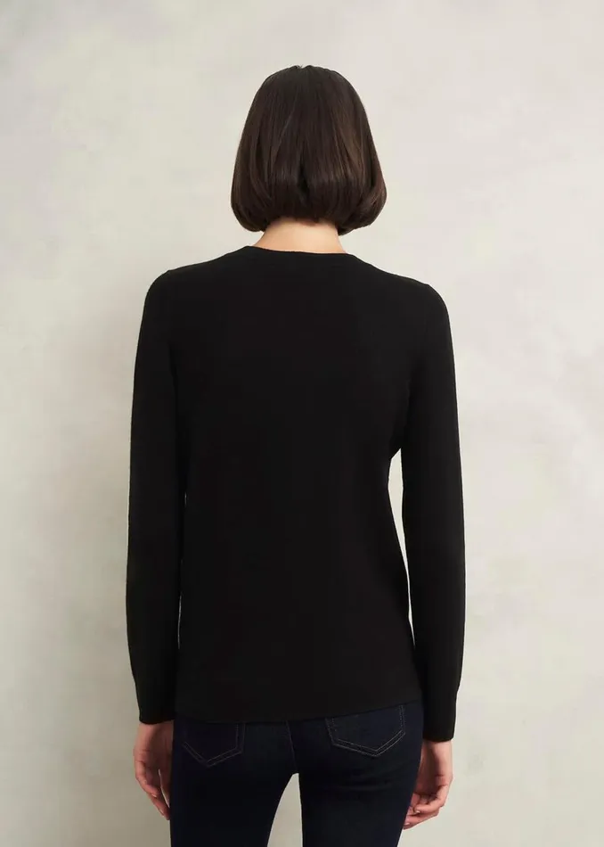 Jumpers and Cardigans Women HOBBS Samira Star Jumper With Cashemre Black Ivory