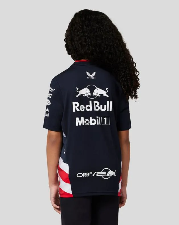 Junior Castore Junior Oracle Red Bull Racing Official Teamline America Race Team TShirt 8211 Night Sky