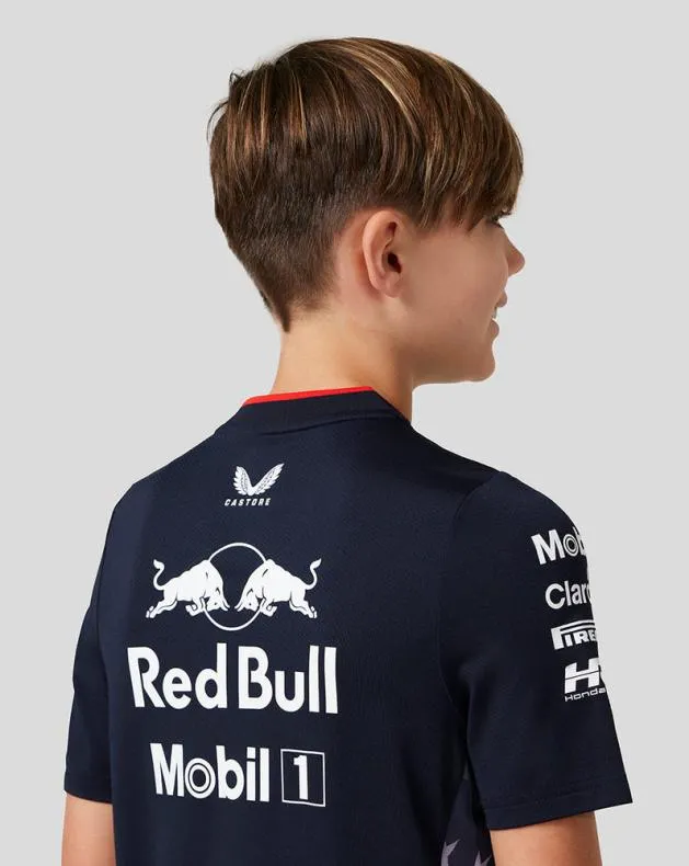 Junior Castore Junior Oracle Red Bull Racing Official Teamline America Race Team TShirt 8211 Night Sky