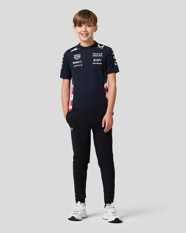 Junior Castore Junior Oracle Red Bull Racing Official Teamline America Race Team TShirt 8211 Night Sky