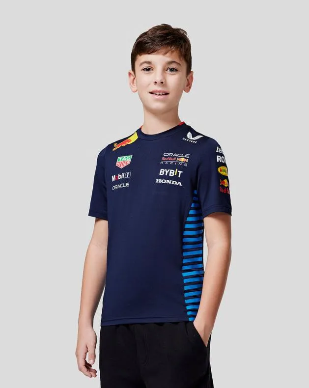 Junior Castore Junior Oracle Red Bull Racing Official Teamline Set Up Tee 8211 Night Sky