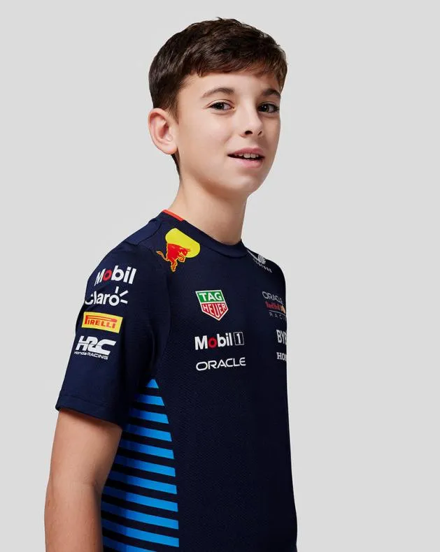 Junior Castore Junior Oracle Red Bull Racing Official Teamline Set Up Tee 8211 Night Sky