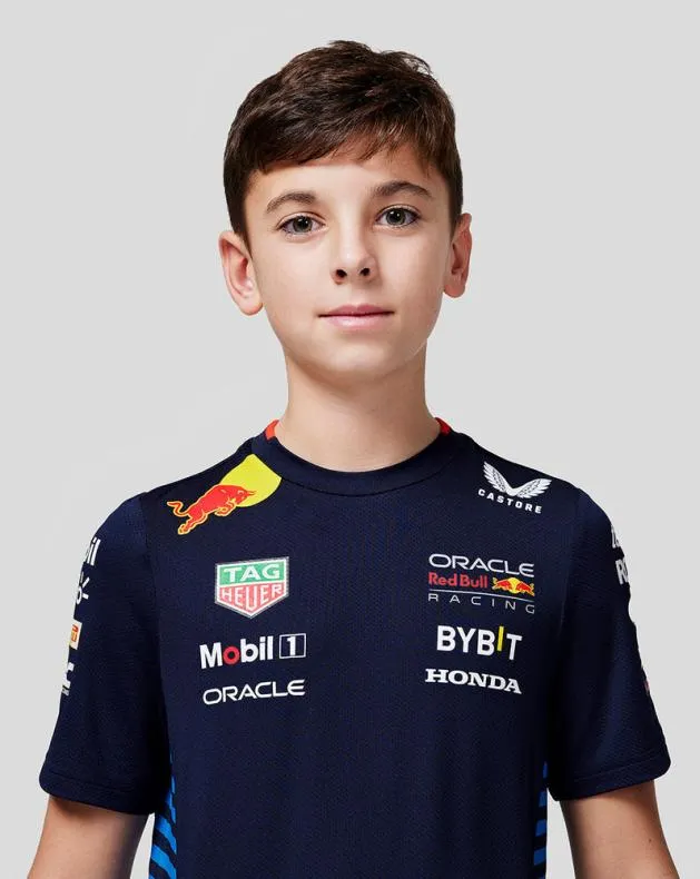 Junior Castore Junior Oracle Red Bull Racing Official Teamline Set Up Tee 8211 Night Sky