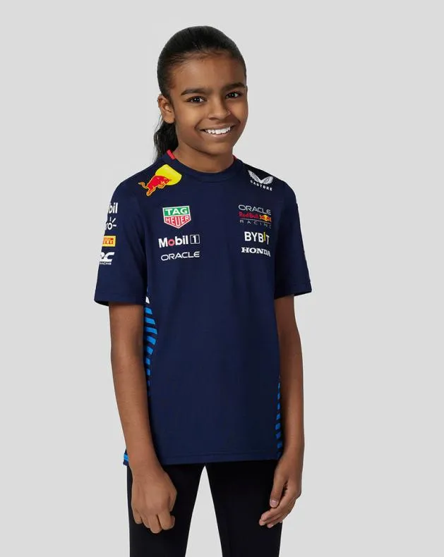 Junior Castore Junior Oracle Red Bull Racing Official Teamline Set Up Tee 8211 Night Sky