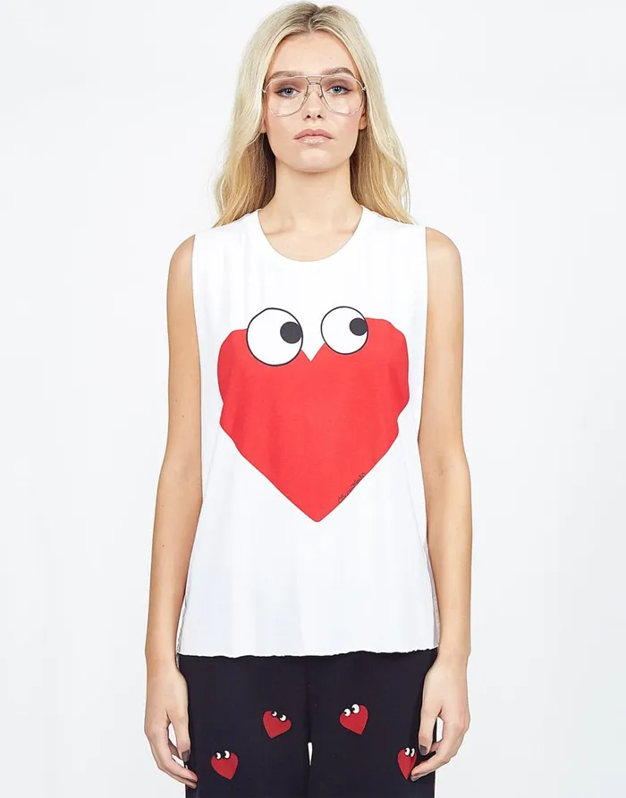 Kel Heartface White Women039s Lauren Moshi Tanks