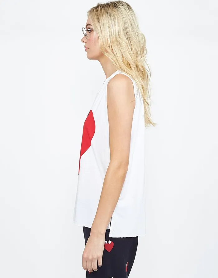 Kel Heartface White Women039s Lauren Moshi Tanks