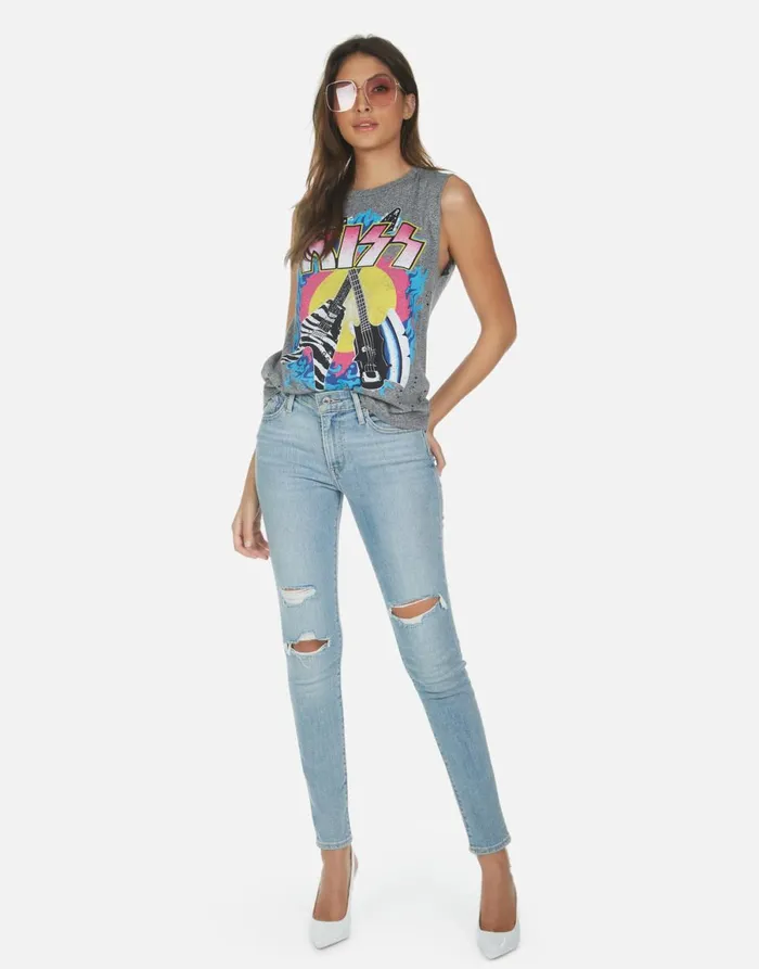 Kel KISS Animalize Heather Grey Women039s Lauren Moshi Tanks
