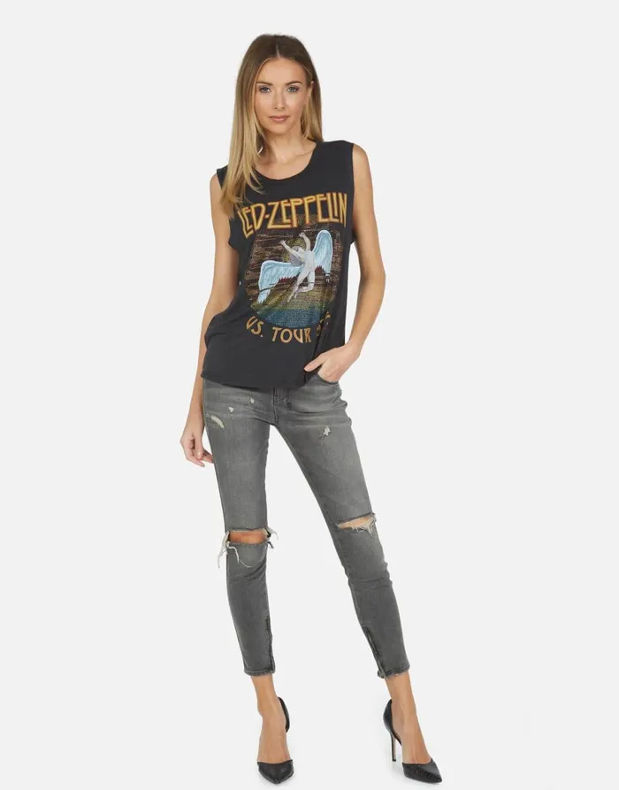Kel Led Zeppelin Onyx Women039s Lauren Moshi Tanks