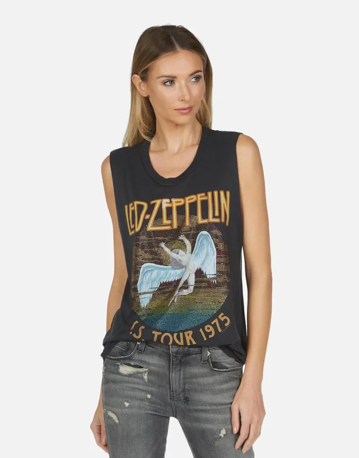 Kel Led Zeppelin Onyx Women039s Lauren Moshi Tanks
