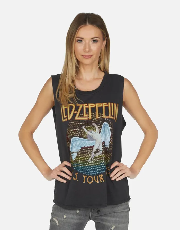 Kel Led Zeppelin Onyx Women039s Lauren Moshi Tanks