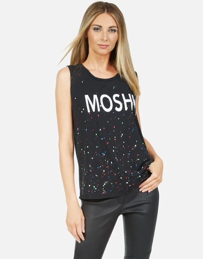 Kel Moshi Onyx Multi Splatter Women039s Lauren Moshi Tanks