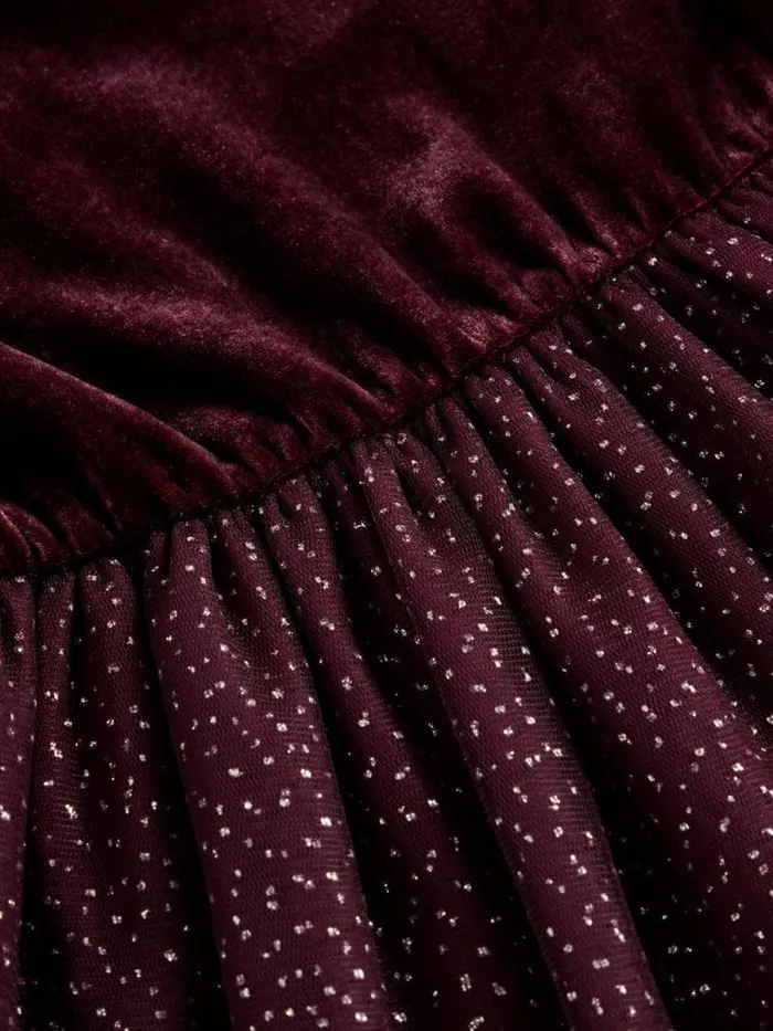 Kids Arabella Dress Dk Plum White Stuff Dresses and Skirts