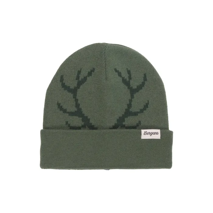 Kids Bergans Of Norway Beanies And Balaclava Antlers Beanie Dark Jade Green Duke Green