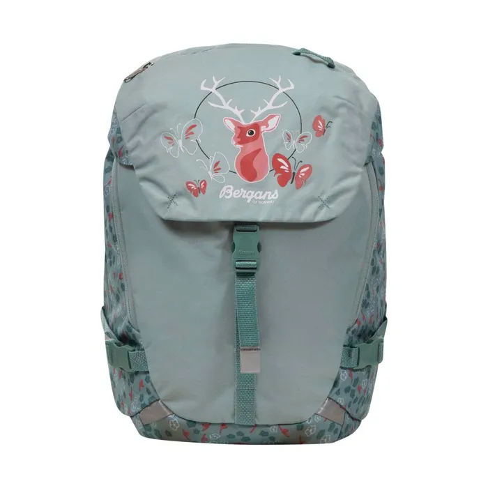 Kids Bergans Of Norway School Backpacks Aksla 24 Lid Misty Forest Flowers