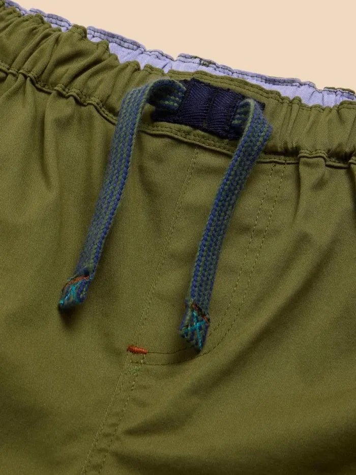 Kids Cargo Carter Short Khaki Green White Stuff Trousers