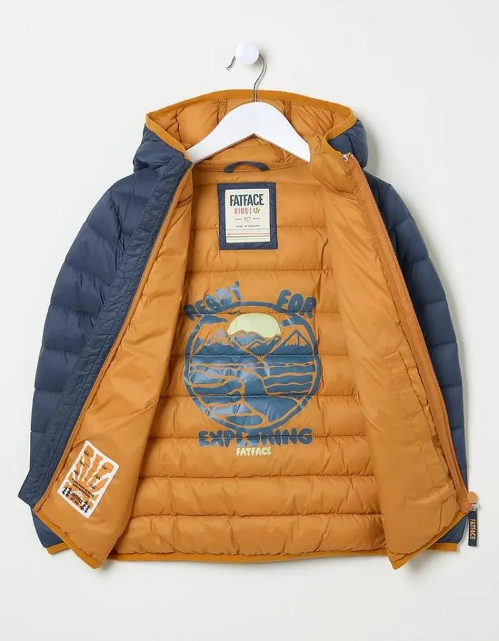Kids FatFace Coats and Jackets Harry Padded Jacket French Navy