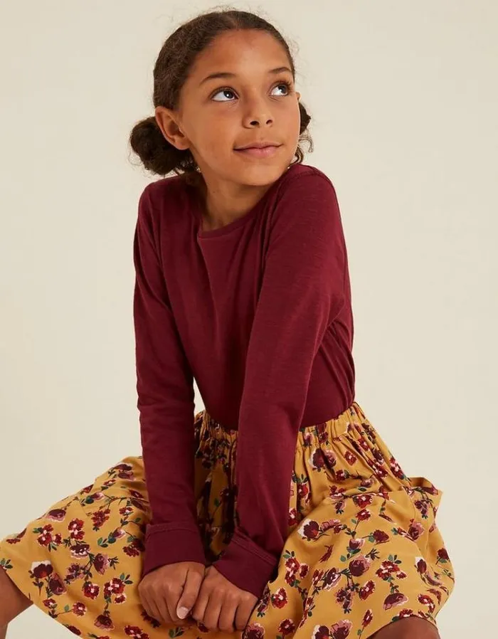 Kids FatFace Kids039 Sale Plain TShirt Mulberry