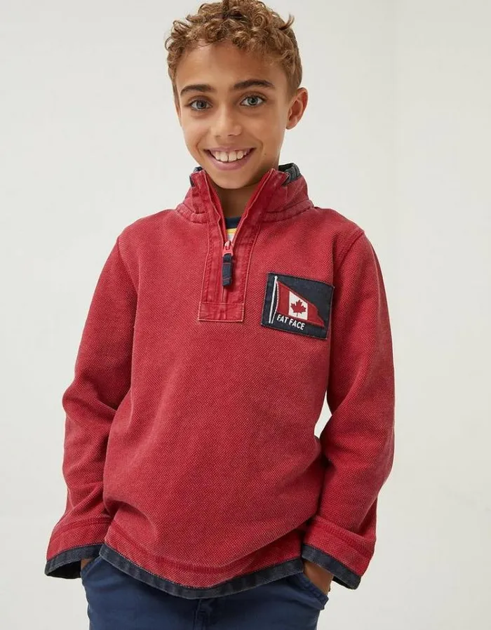 Kids FatFace Mini Me Outfits Canada Airlie Sweatshirt Red