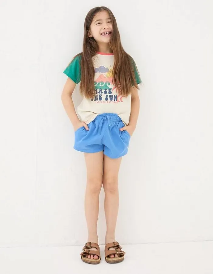 Kids FatFace Multipacks Two Pack Jersey Shorts Ice Blue