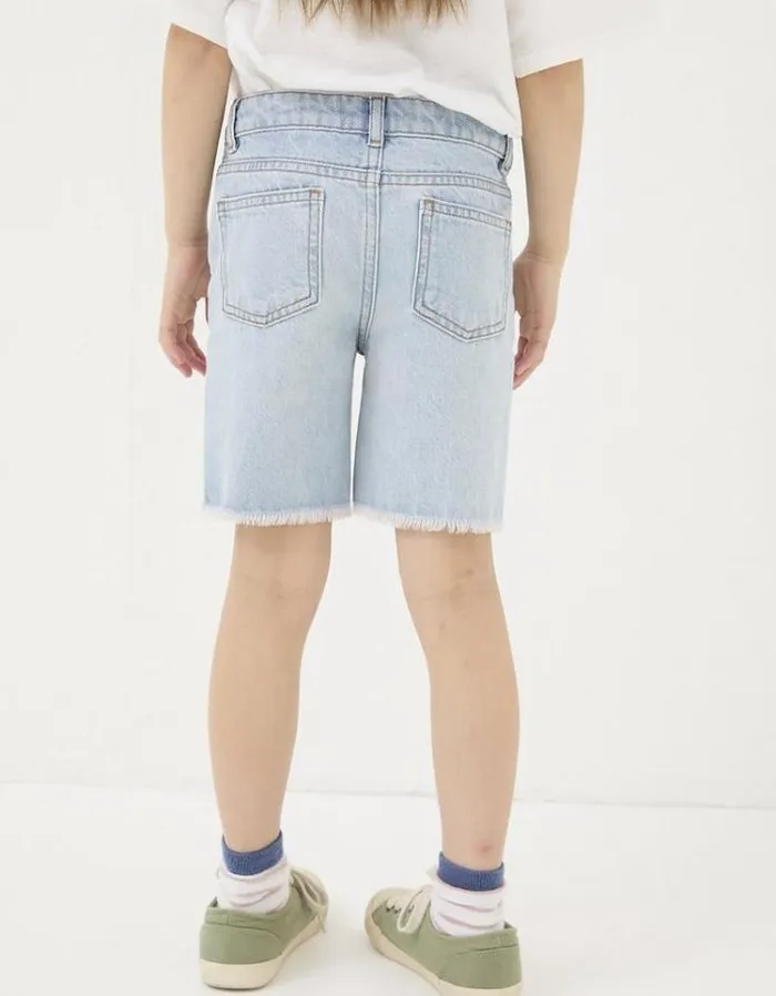 Kids FatFace Shorts Denim Bermuda Shorts Light Denim Blue