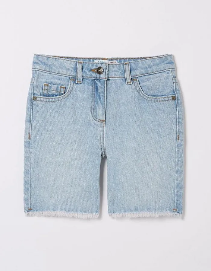 Kids FatFace Shorts Denim Bermuda Shorts Light Denim Blue