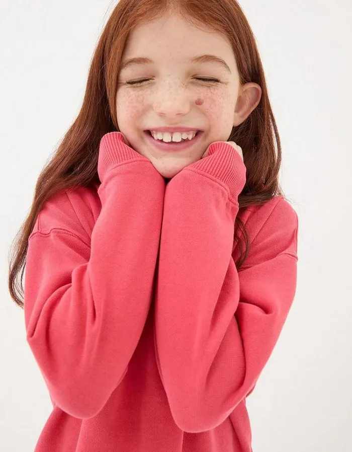 Kids FatFace Sweatshirts and Hoodies Tilbury Crew Sweatshirt Bright Red