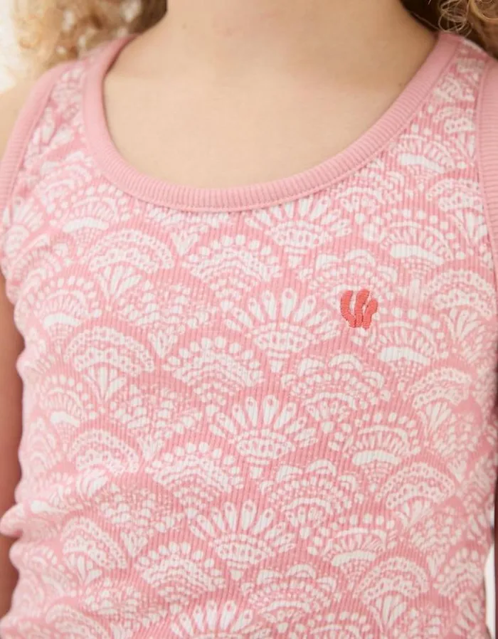 Kids FatFace Tops and TShirts 3 Pack Rib Vests Light Pink