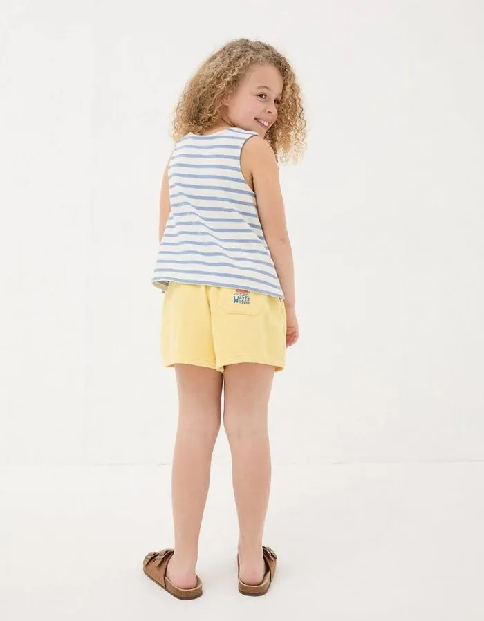 Kids FatFace Tops and TShirts Stripe Vest Top Natural White