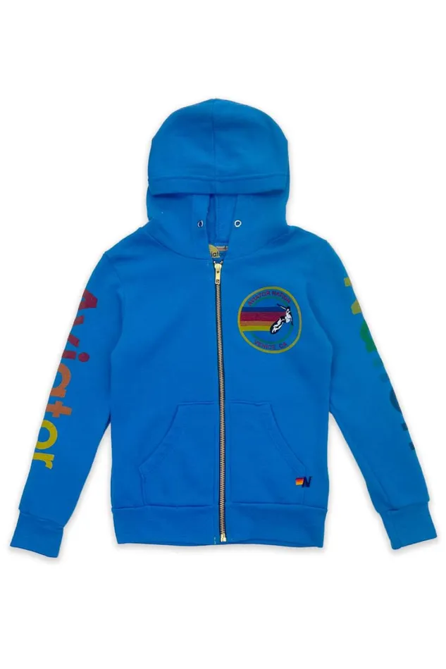 Kids Kids Collection Aviator Nation KID039S AVIATOR NATION ZIP HOODIE 8211 OCEAN