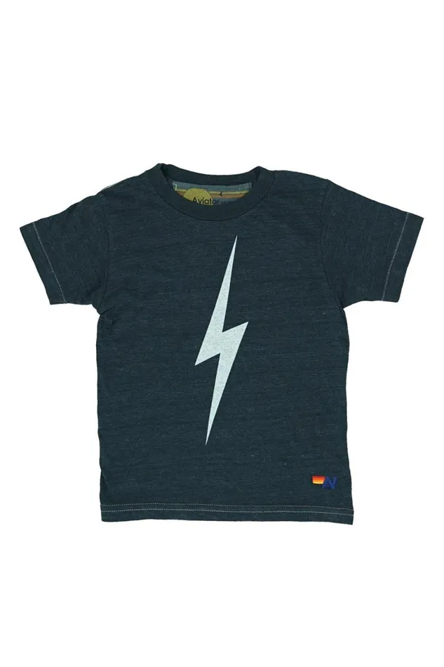 Kids Kids Collection Aviator Nation KID039S BOLT TEE 8211 CHARCOAL