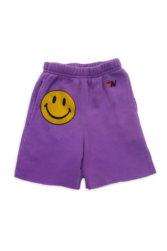 Kids Kids Collection Aviator Nation SMILEY KIDS SWEATSHORTS 8211 NEON PURPLE