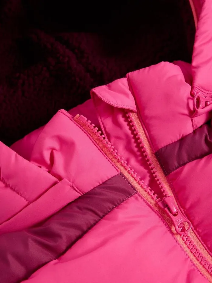 Kids Kids Short Puffer Coat Bright Pink White Stuff Coats