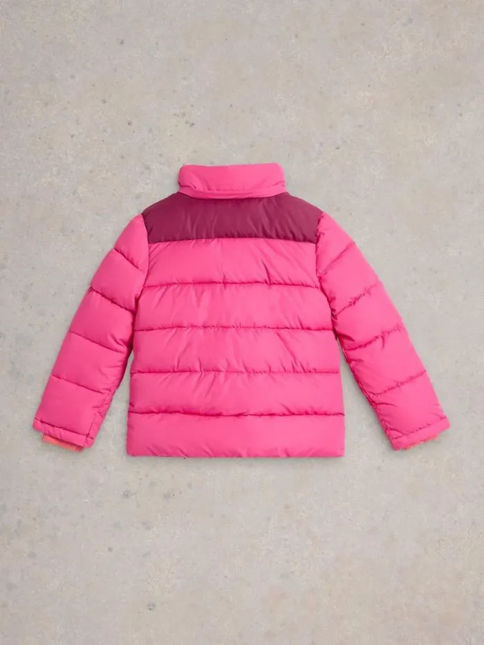 Kids Kids Short Puffer Coat Bright Pink White Stuff Coats Kids Kids Short Puffer Coat Bright Pink White Stuff Coats