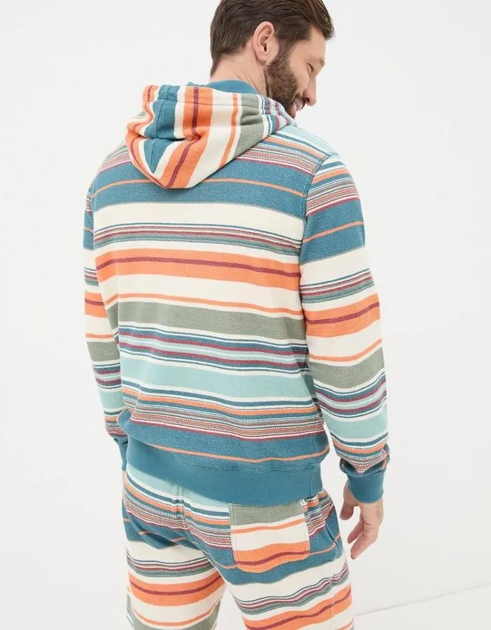 KidsMen FatFace Mini Me Outfits Trescowe Stripe Overhead Hoodie Multi